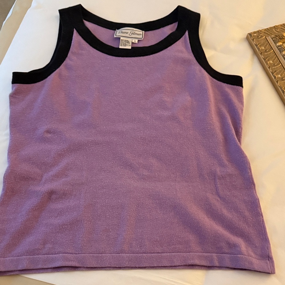 Diane Gilman Purple and Black Top